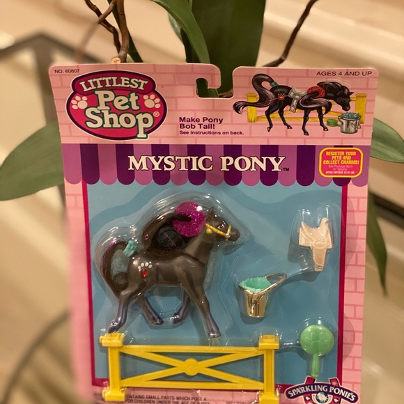 Vintage *NEW* 1994 “LITTLEST PET SHOP” Sparkling Ponies: Crystal,Mystic,Pinto - Picture 3 of 5